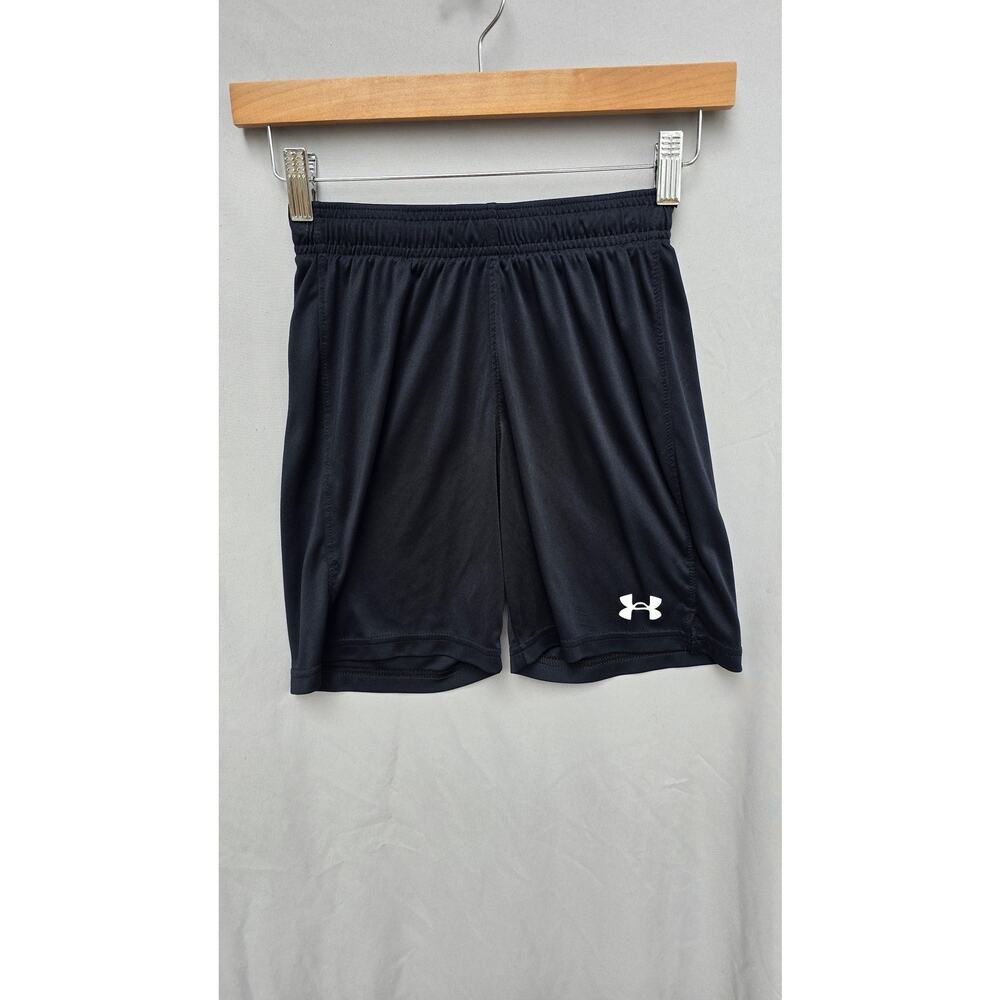 Under Armour Shorts Kids Medium Black HeatGear Moisture Wicking Running Athletic